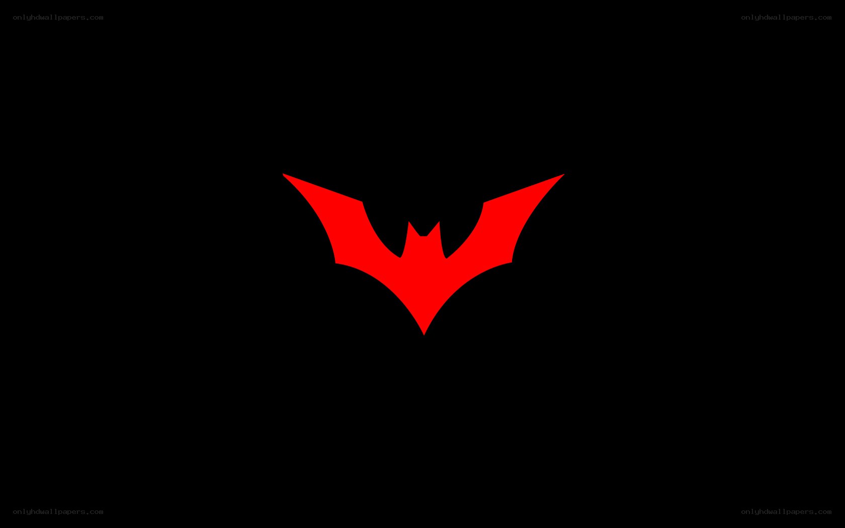 Red bat symbol on black