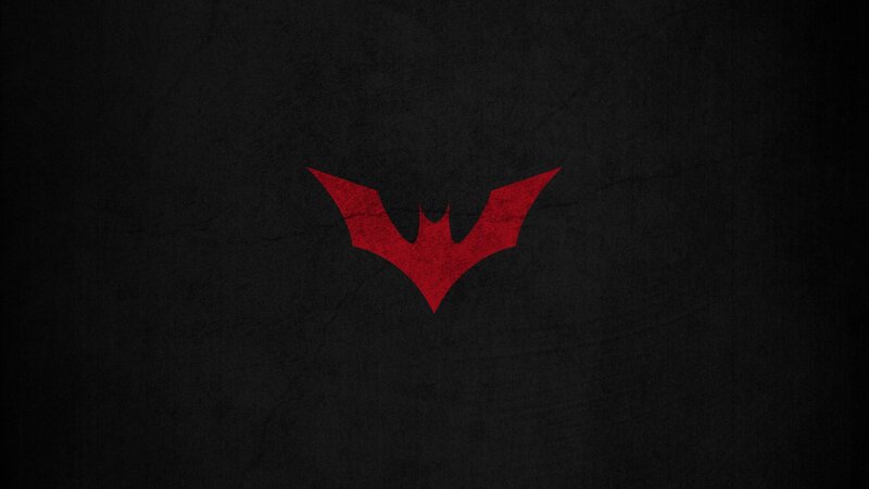 Red bat symbol on dark background