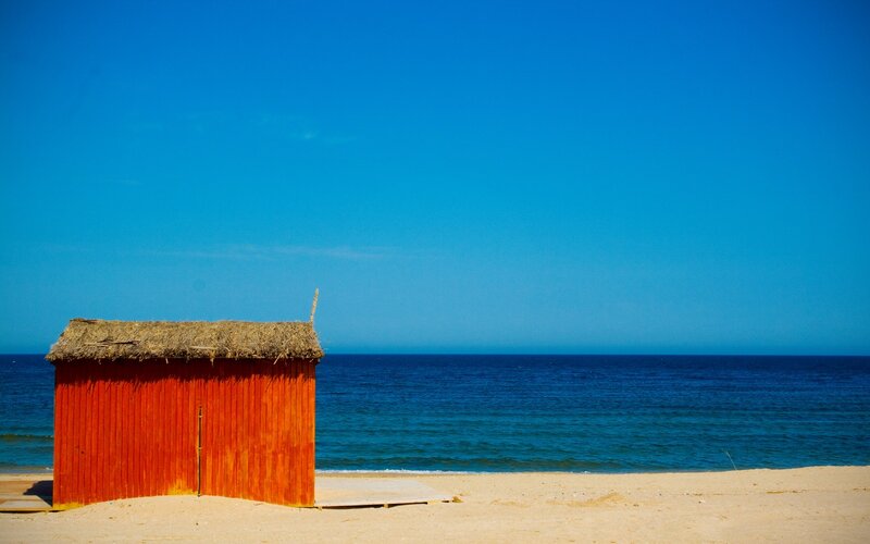 Red Beach Hut