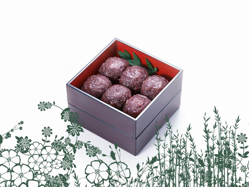 Red bean sweets in a box