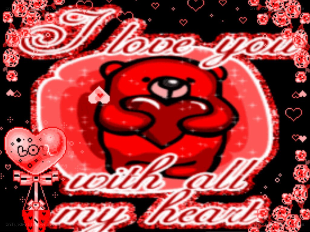 red bear love message