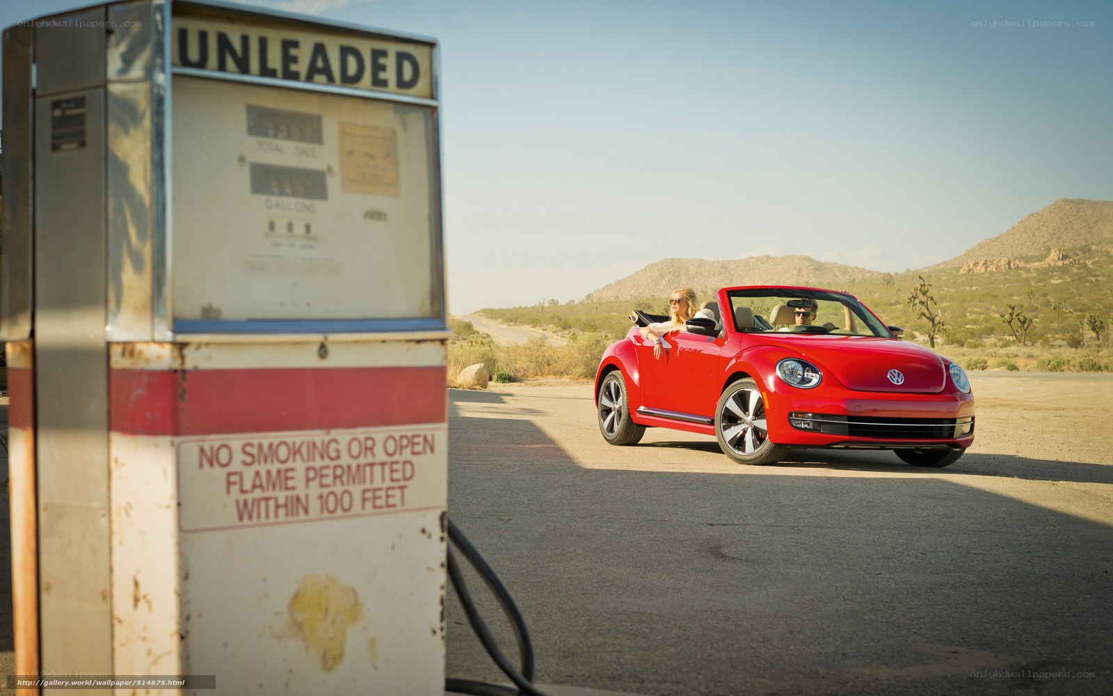 Red Beetle at old gas station
