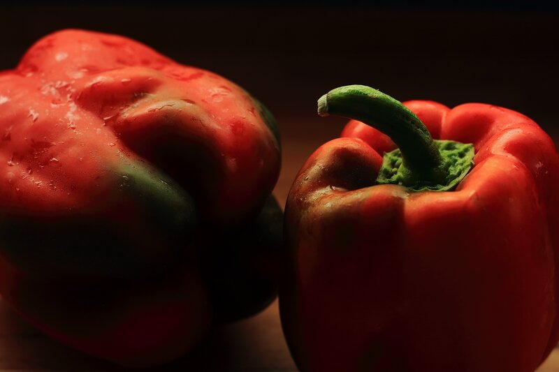 Red Bell Peppers — Dramatic