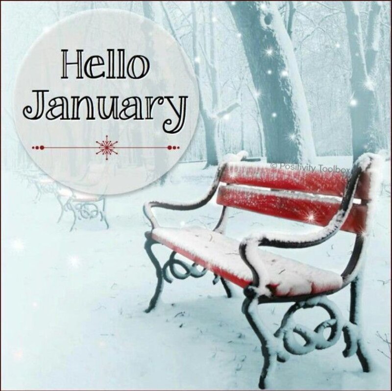Red Bench in Snow — White, Serene, Winter, Photograph