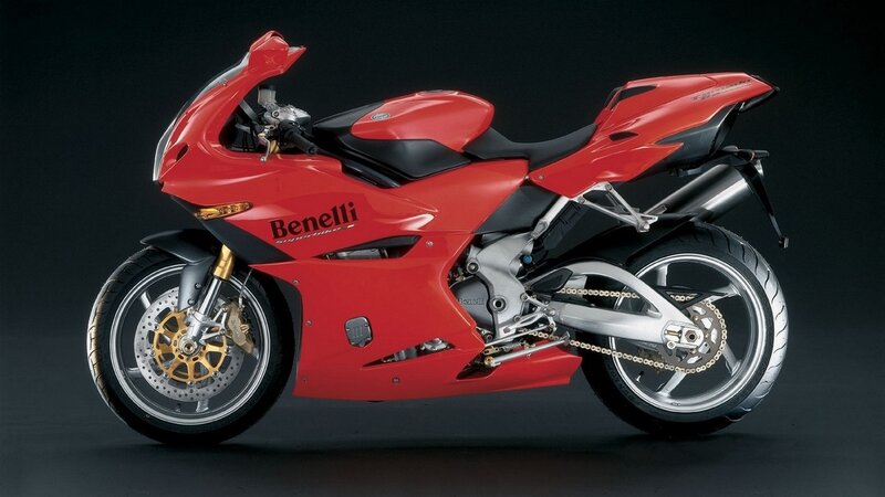Red Benelli motorcycle