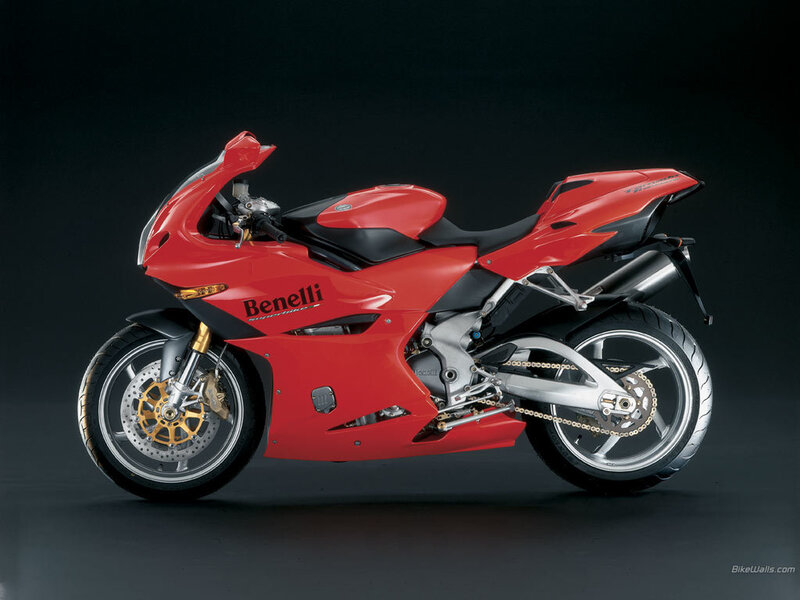 Red Benelli motorcycle