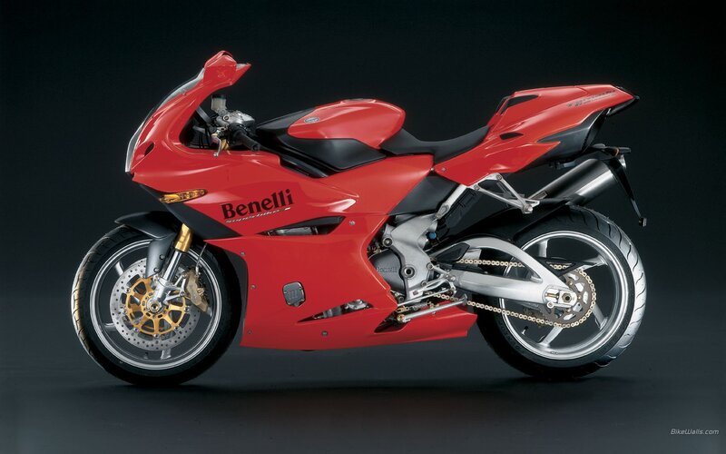 Red Benelli sportbike motorcycle