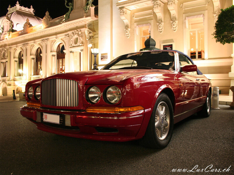Red Bentley at night