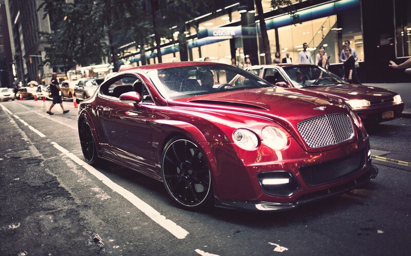 Red Bentley Car