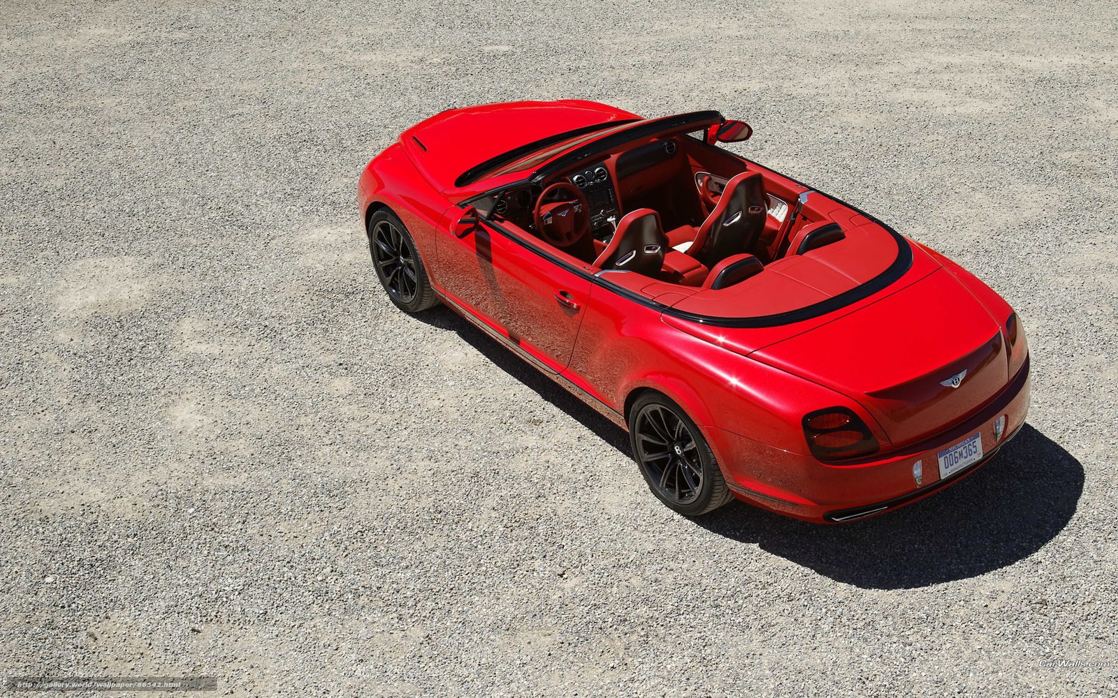 Red Bentley convertible