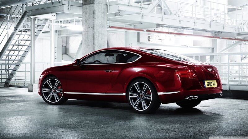 Red Bentley Coupe — Dramatic