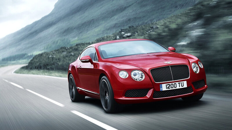 Red Bentley Coupe — Dynamic, Photograph, Car