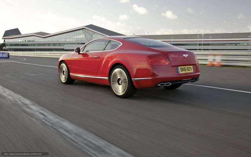 Red Bentley on racetrack