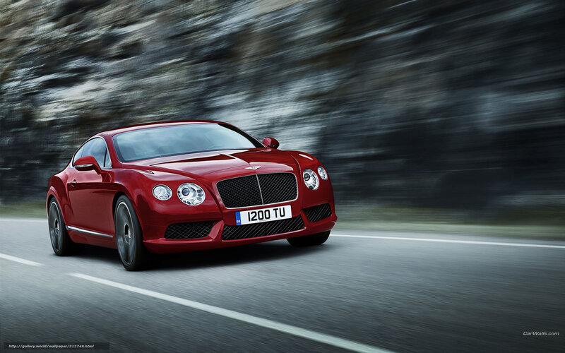 Red Bentley speeding on road