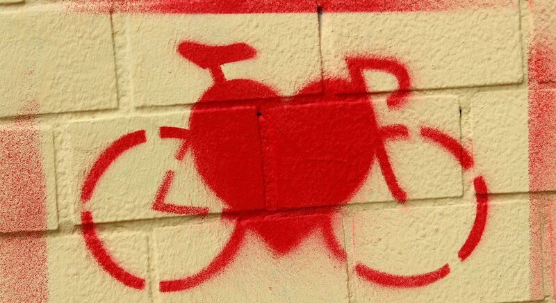 Red Bicycle Graffiti