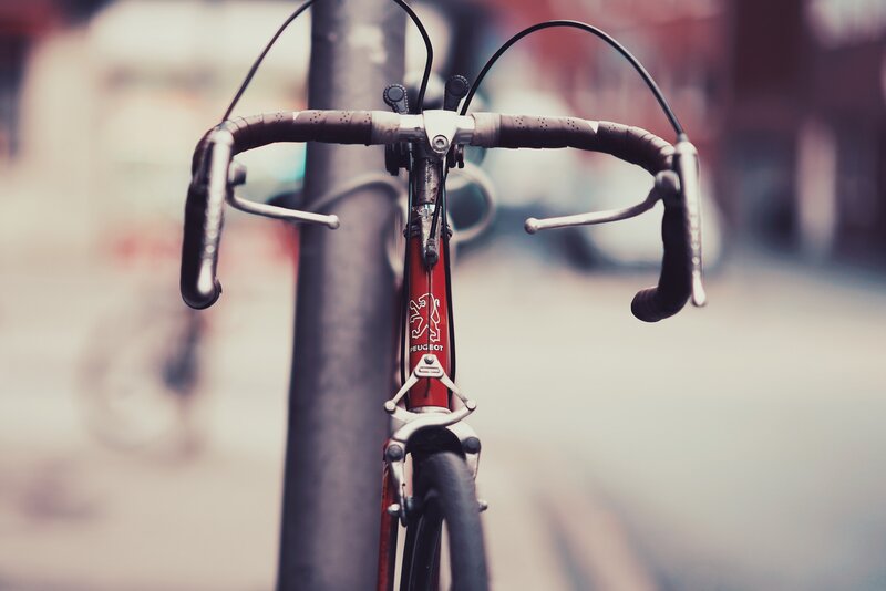 Red Bicycle Handlebars