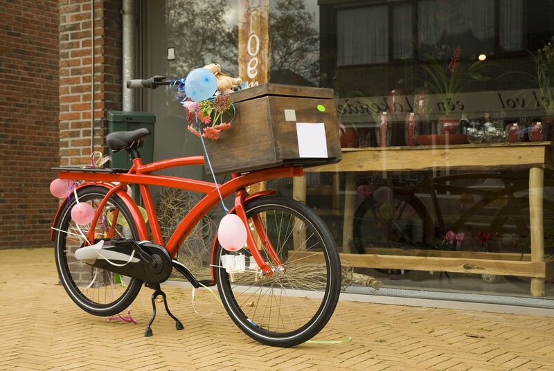 Red Bicycle with Decorations