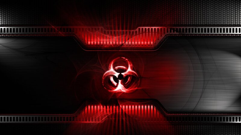 red biohazard symbol background