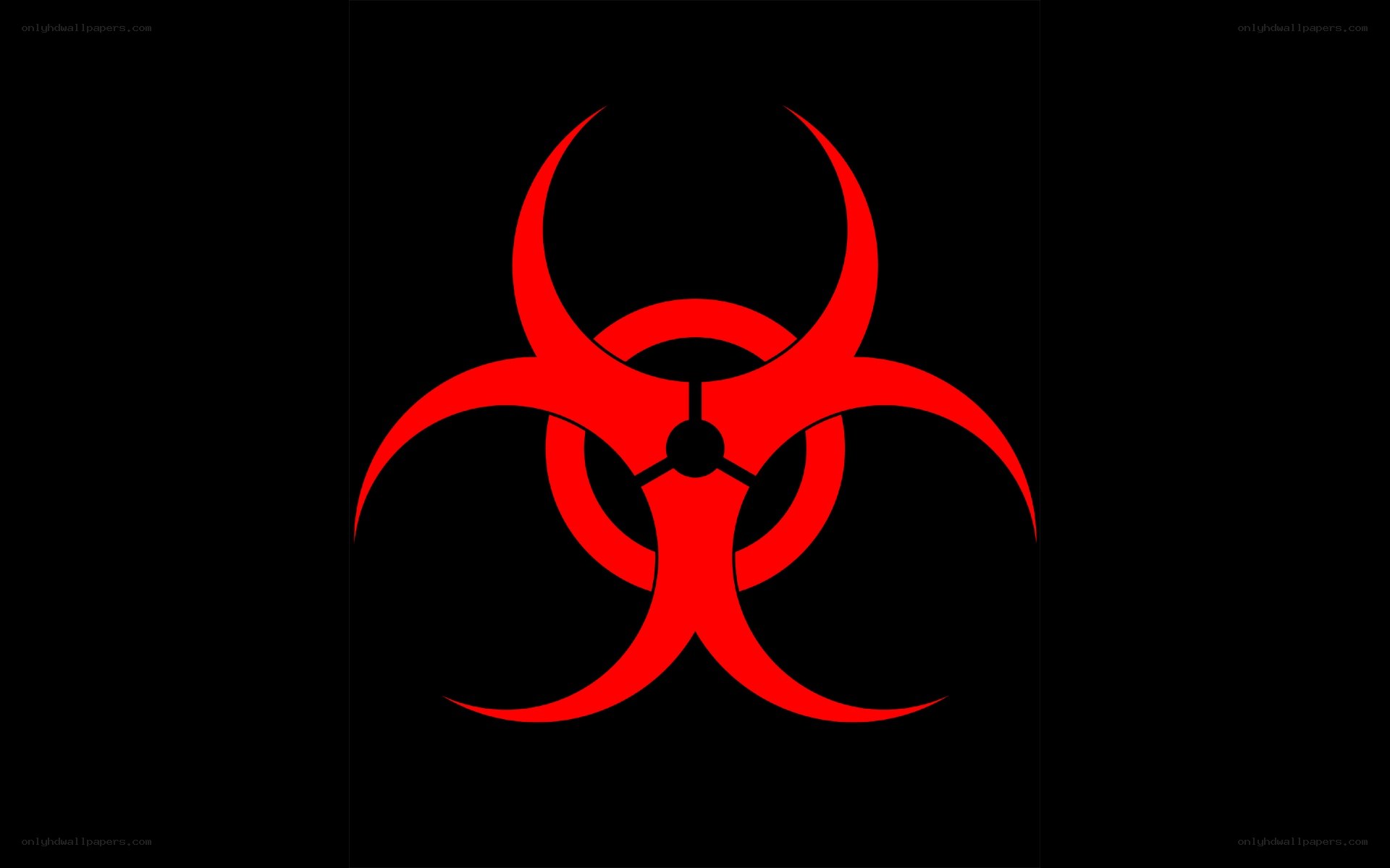 Red biohazard symbol