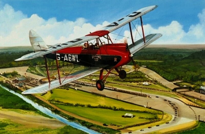 Red Biplane Flying — Dynamic