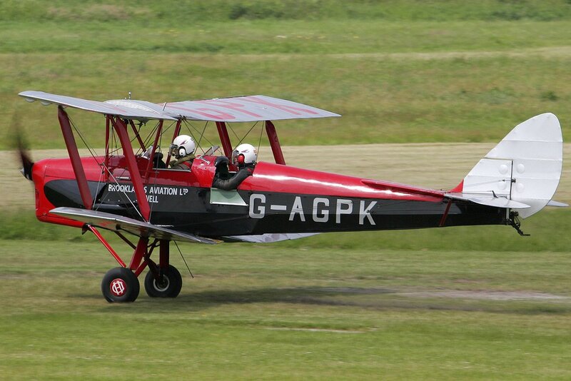 Red Biplane on Grass — Active
