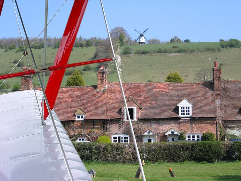Red Biplane Wing