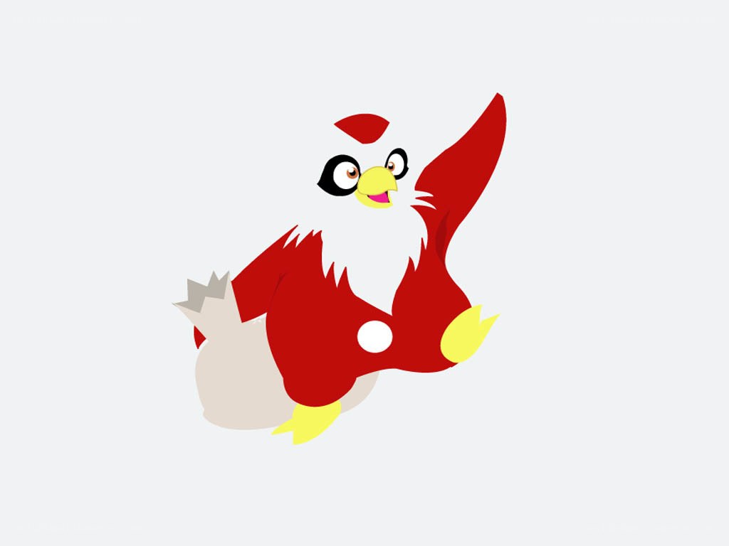 red bird character illustration