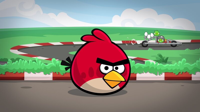 Red Bird on Racetrack