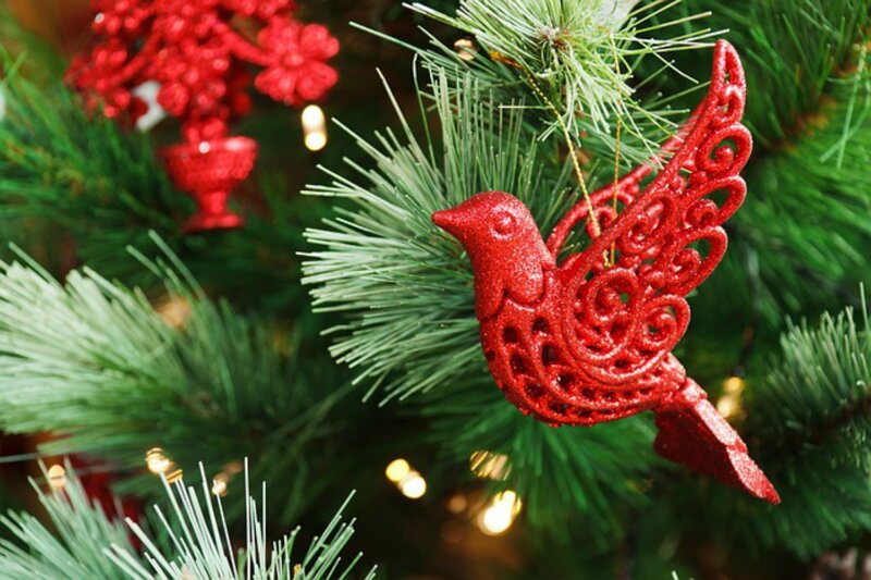 Red Bird Ornament — Festive