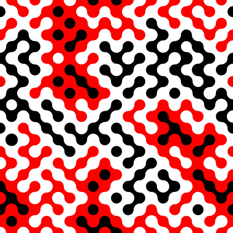 red black white pattern