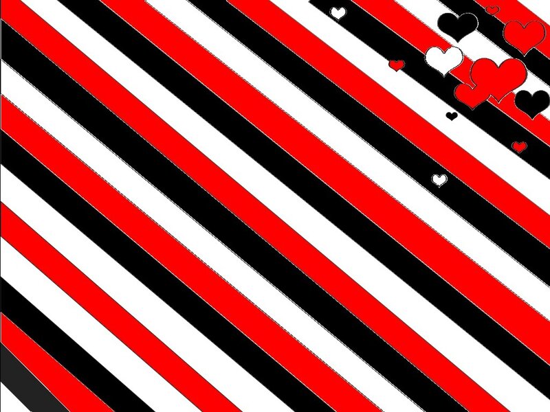 red black white striped hearts