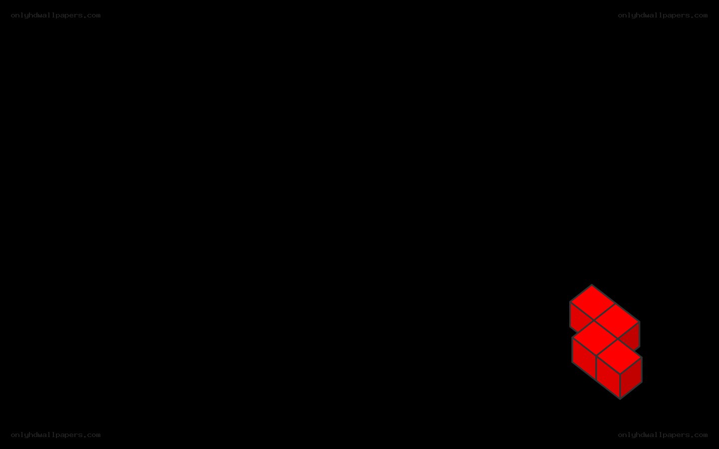 red block logo on black