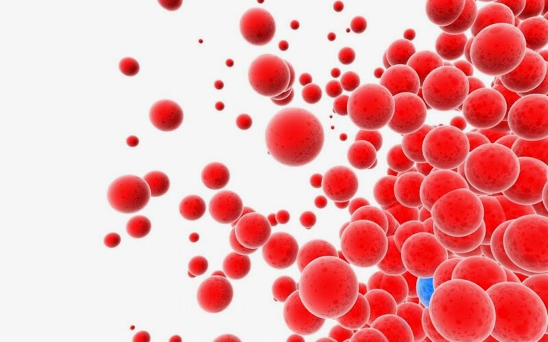 Red Blood Cells — Clinical, 3d Render, Blood Cell, Blue Sphere