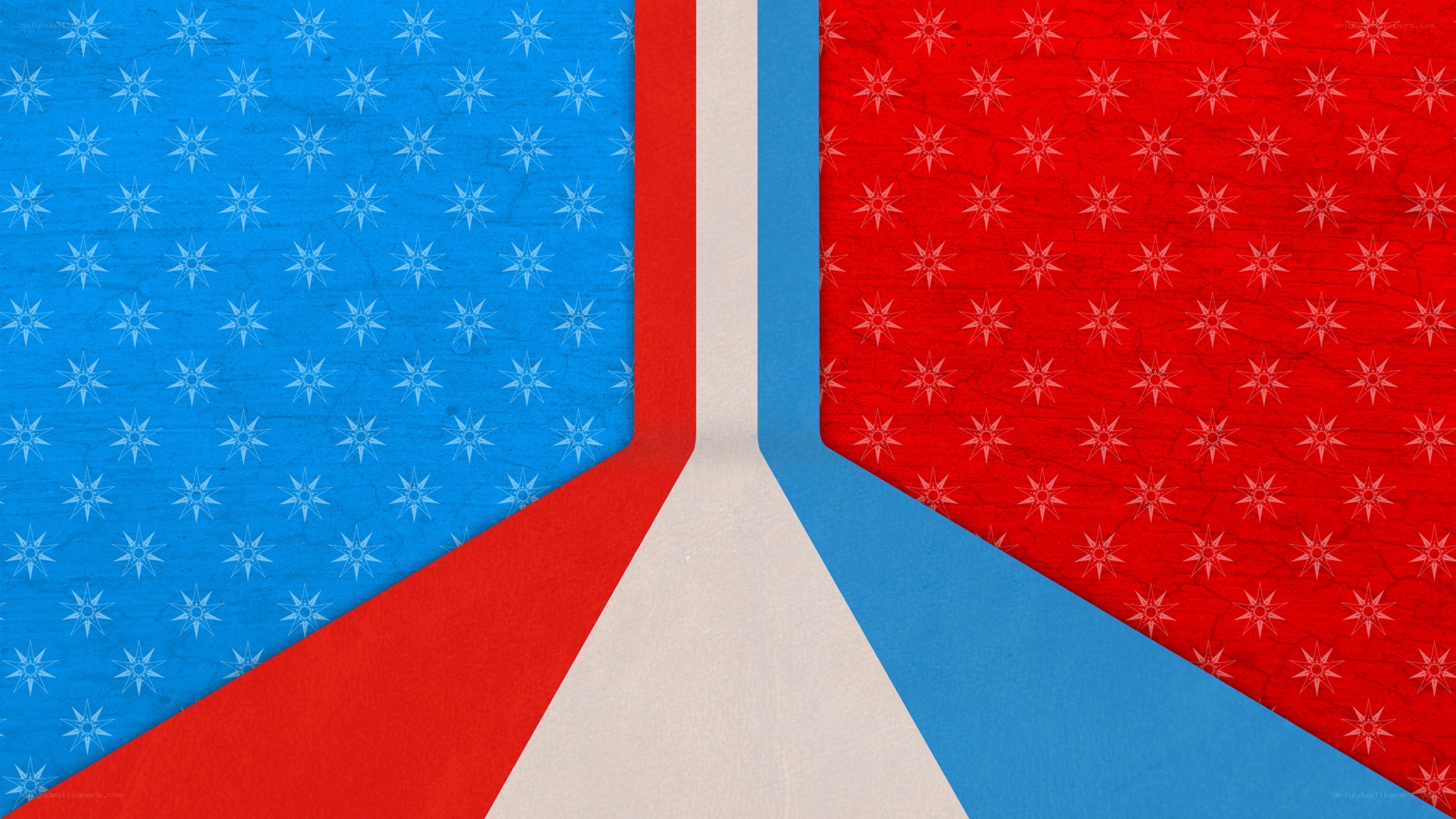 red blue star pattern design