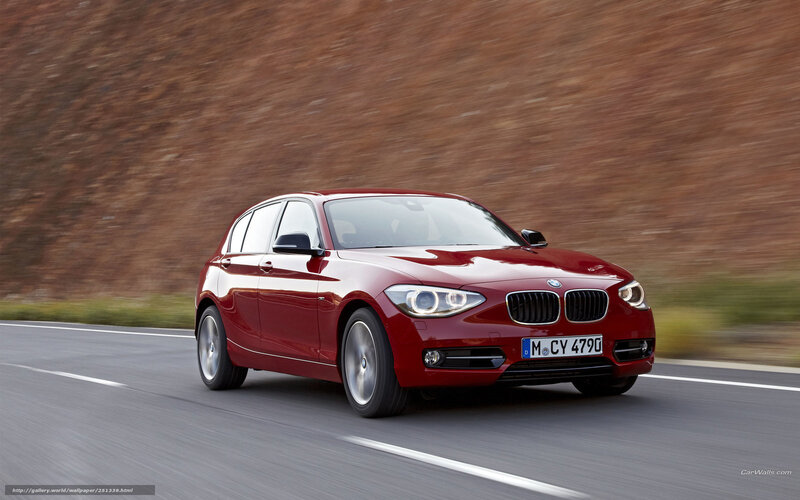 Red Bmw 1-series Car — Dynamic, Afternoon