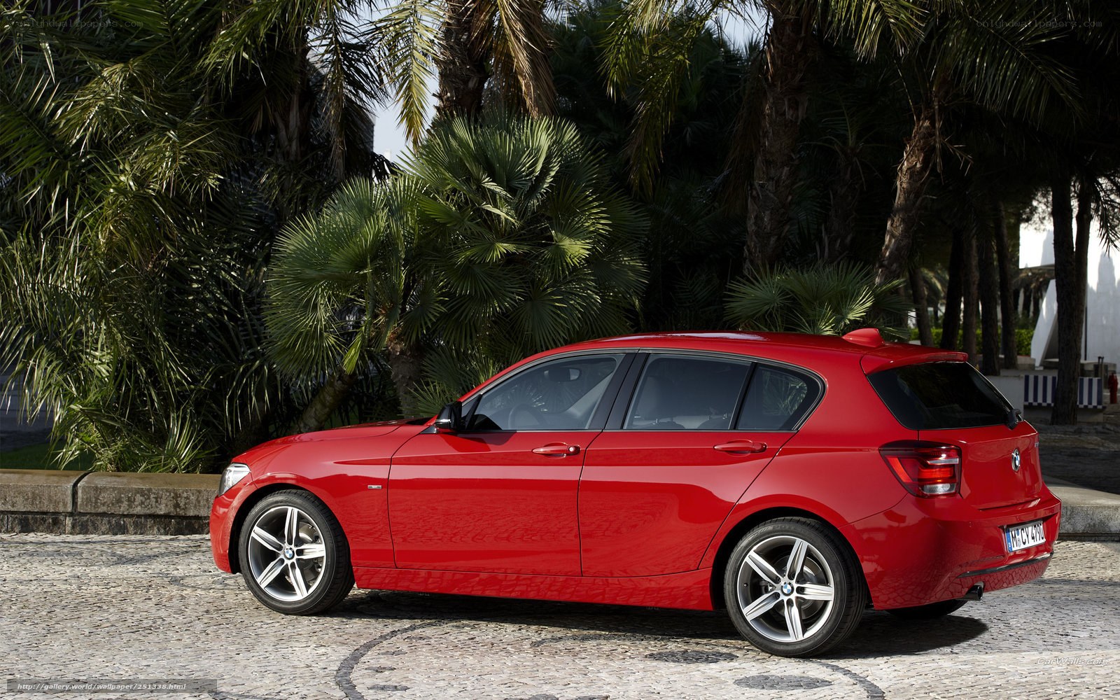 Red BMW 1 Series hatchback