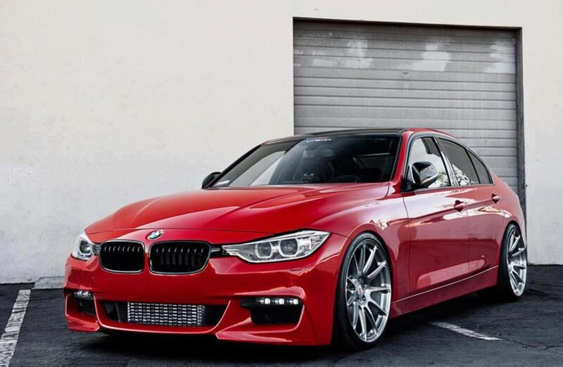 Red BMW 3 Series sedan
