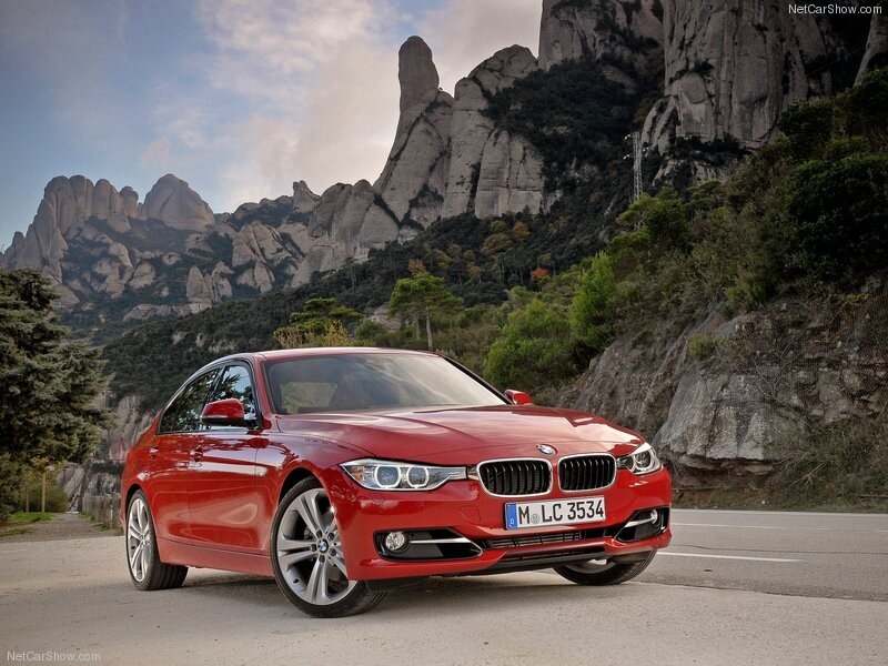 Red BMW 3 Series sedan