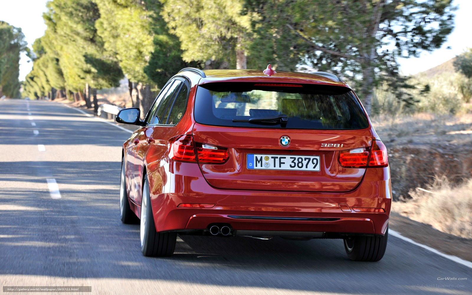 red bmw 328i on a road