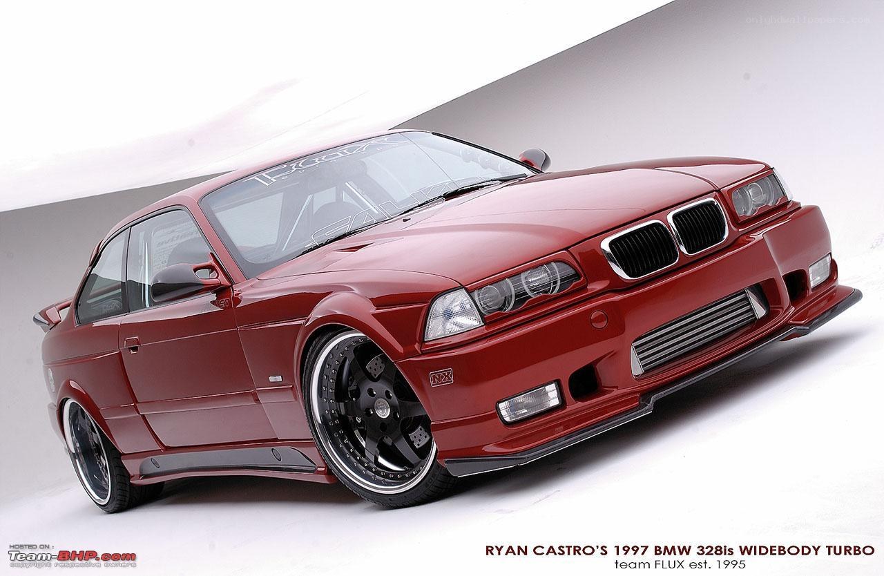 Red BMW 328is Widebody
