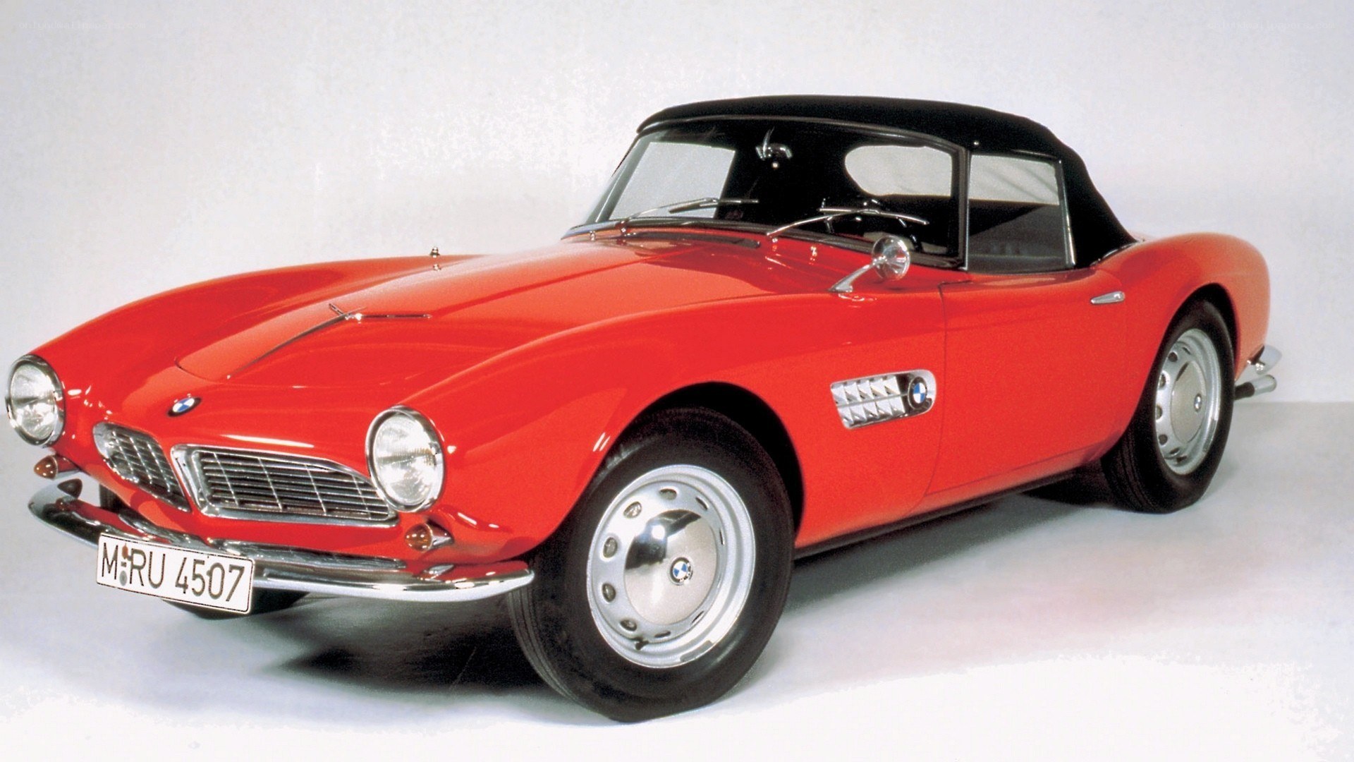 Red BMW 507 convertible