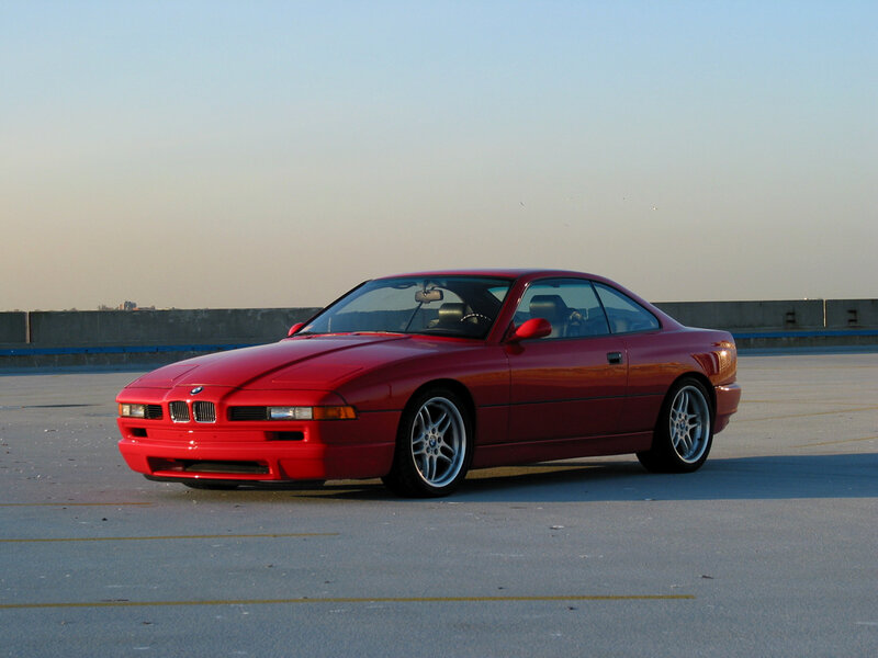 Red BMW 8 Series coupe
