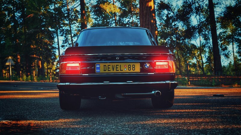 Red BMW Car — Black