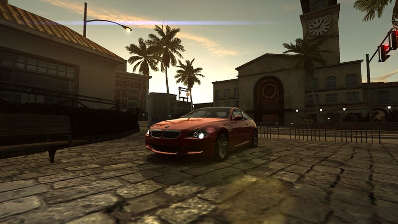 Red Bmw Car — Calm, Sunset