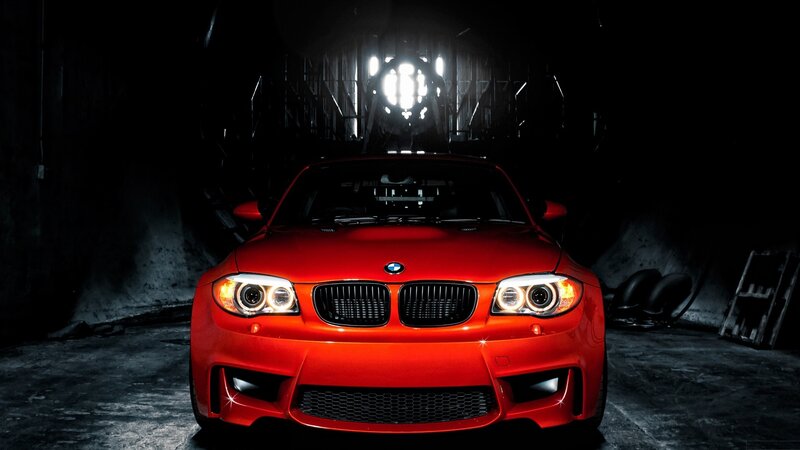 Red Bmw Car — Dramatic, Night, Photograph, Headlights, Tunnel, Black