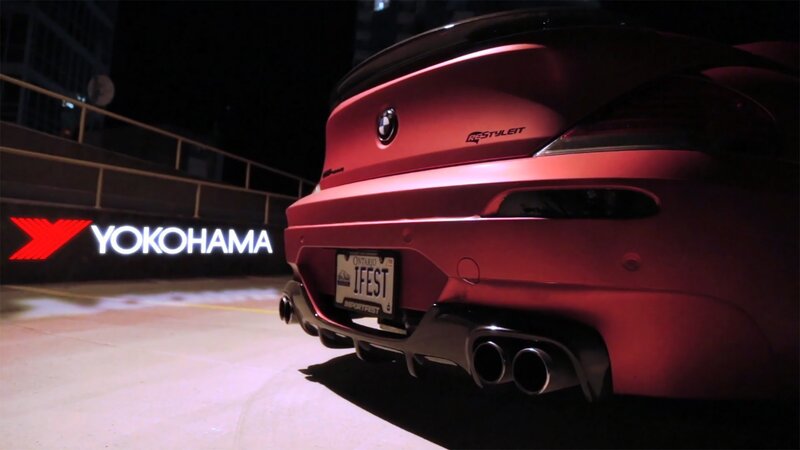 Red BMW Car — Dramatic, Night, Photograph, License Plate
