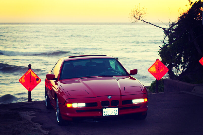 Red Bmw Car — Serene, Sunset