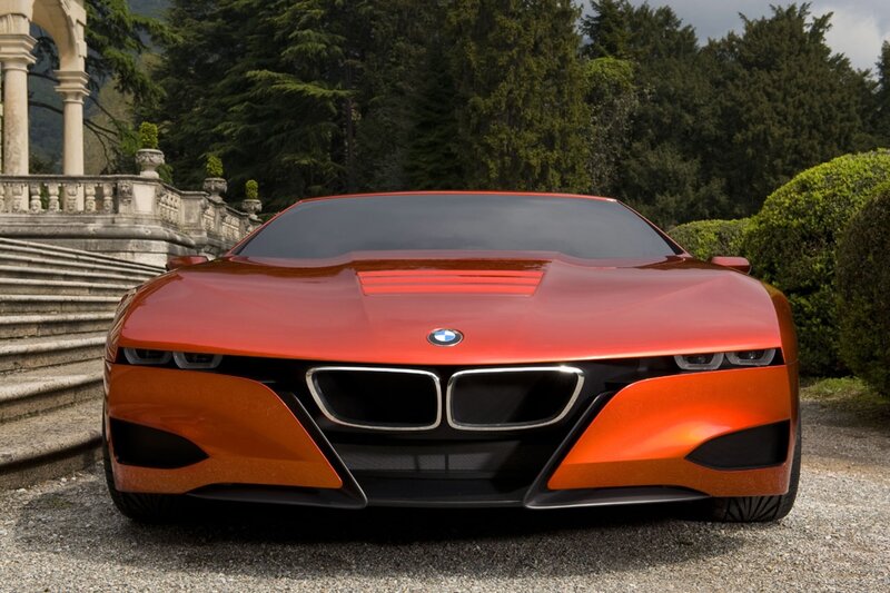 Red BMW Concept Car — Dramatic, Afternoon, Photograph, Stairs, Trees