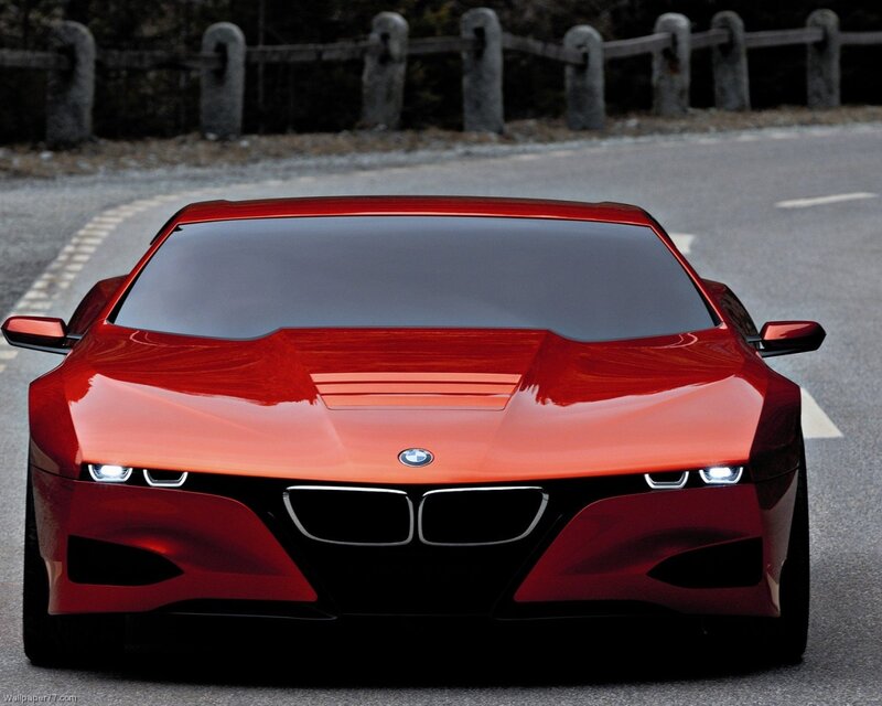 Red Bmw Concept Car — Dramatic, Photograph, Road
