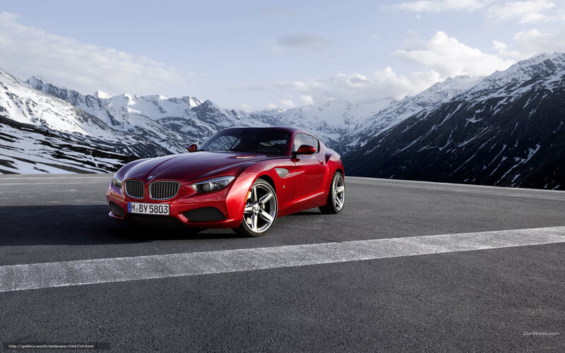 Red BMW Concept Car — Dramatic, Winter, Photograph